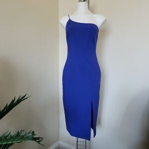 NWT Likely Vibrant Blue One-Shoulder Cassidy Dress 2